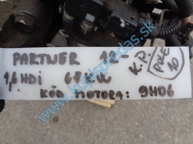 motor na peugeot partner III 1,6hdi, 9H06, 